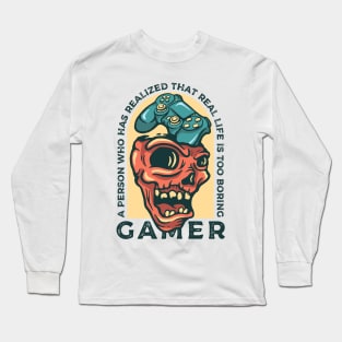 Skull Gamer Long Sleeve T-Shirt